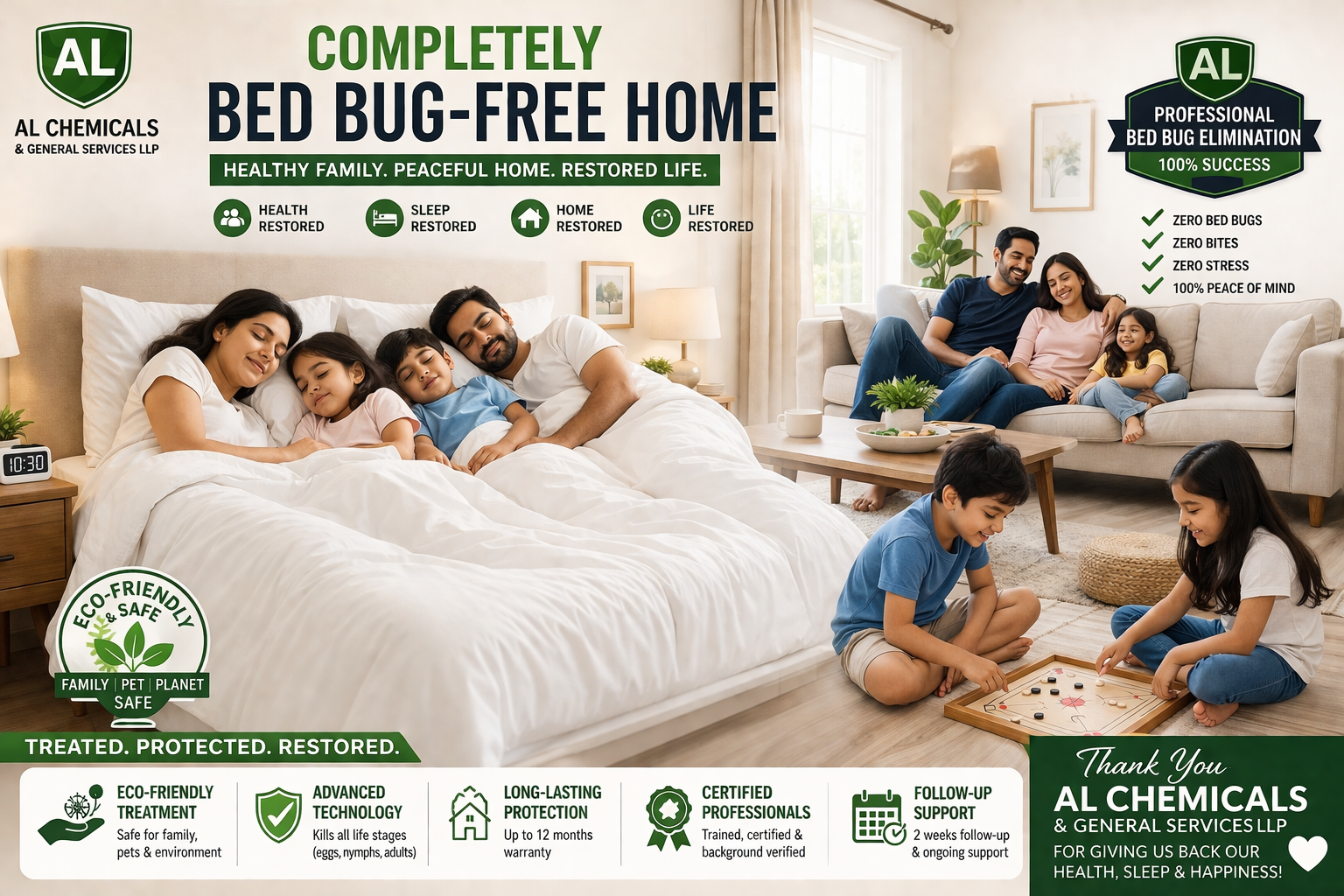 Room Condition After Bed Bug Treatment