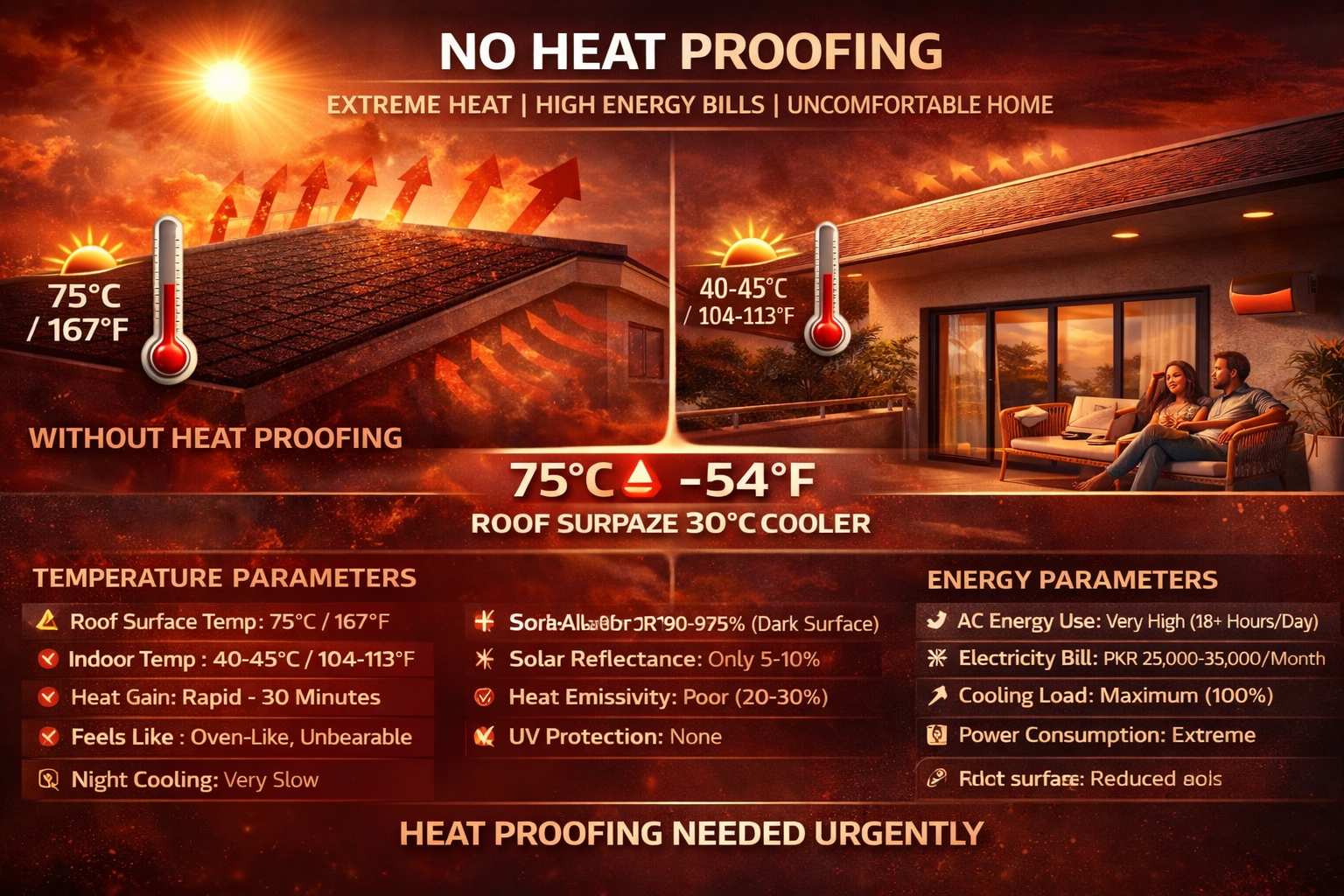 Without Heat Proofing