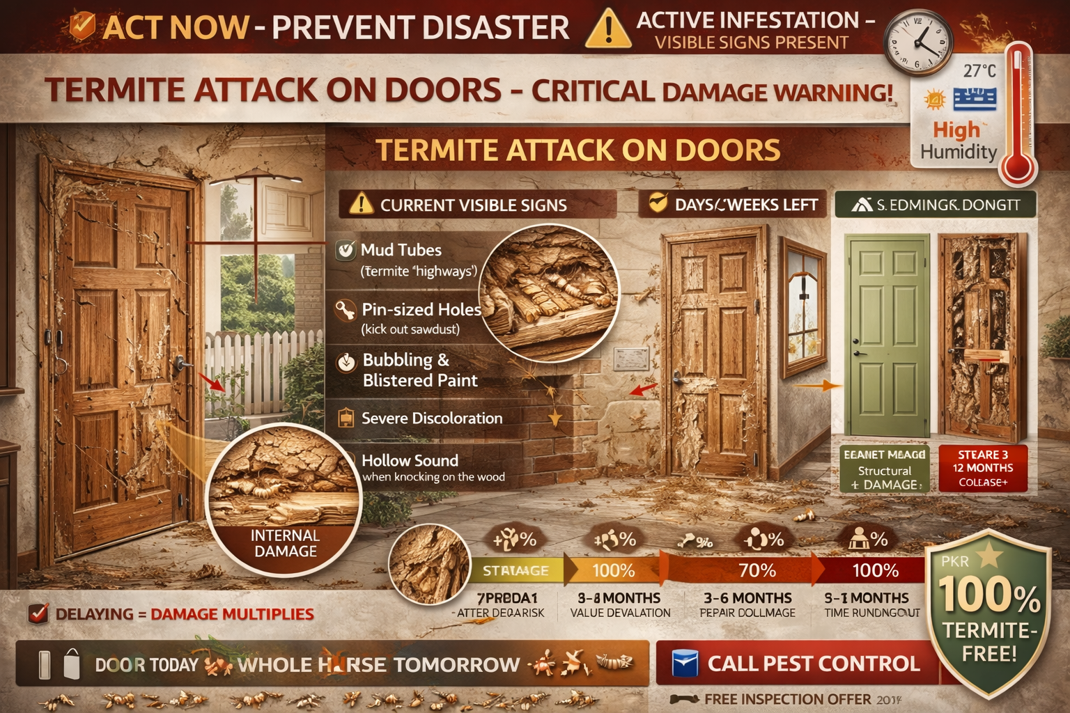 House door effected